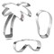 CookieCutter.com Summer Beach Cookie Cutter Set 3 Pc - Foose Cookie Cutters - USA Tin Plated Steel